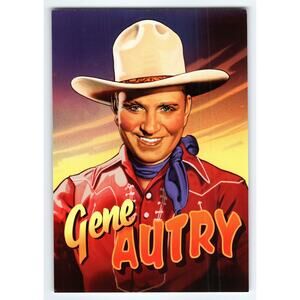 Gene Autry Singing Cowboy Vintage Style Postcard 6x4 Continental